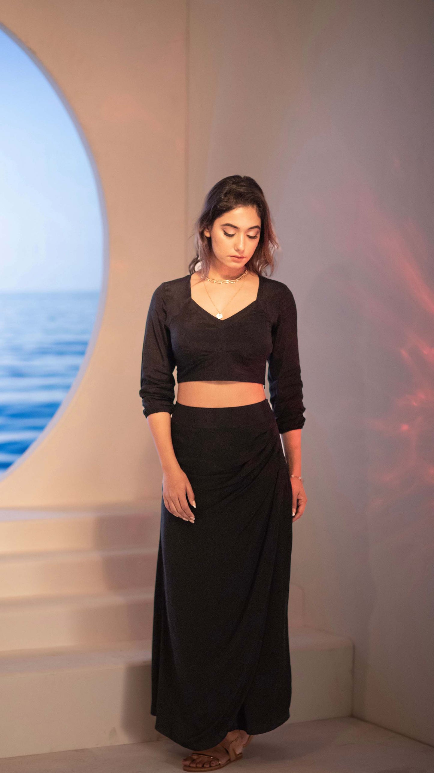 Black Wrap skirt